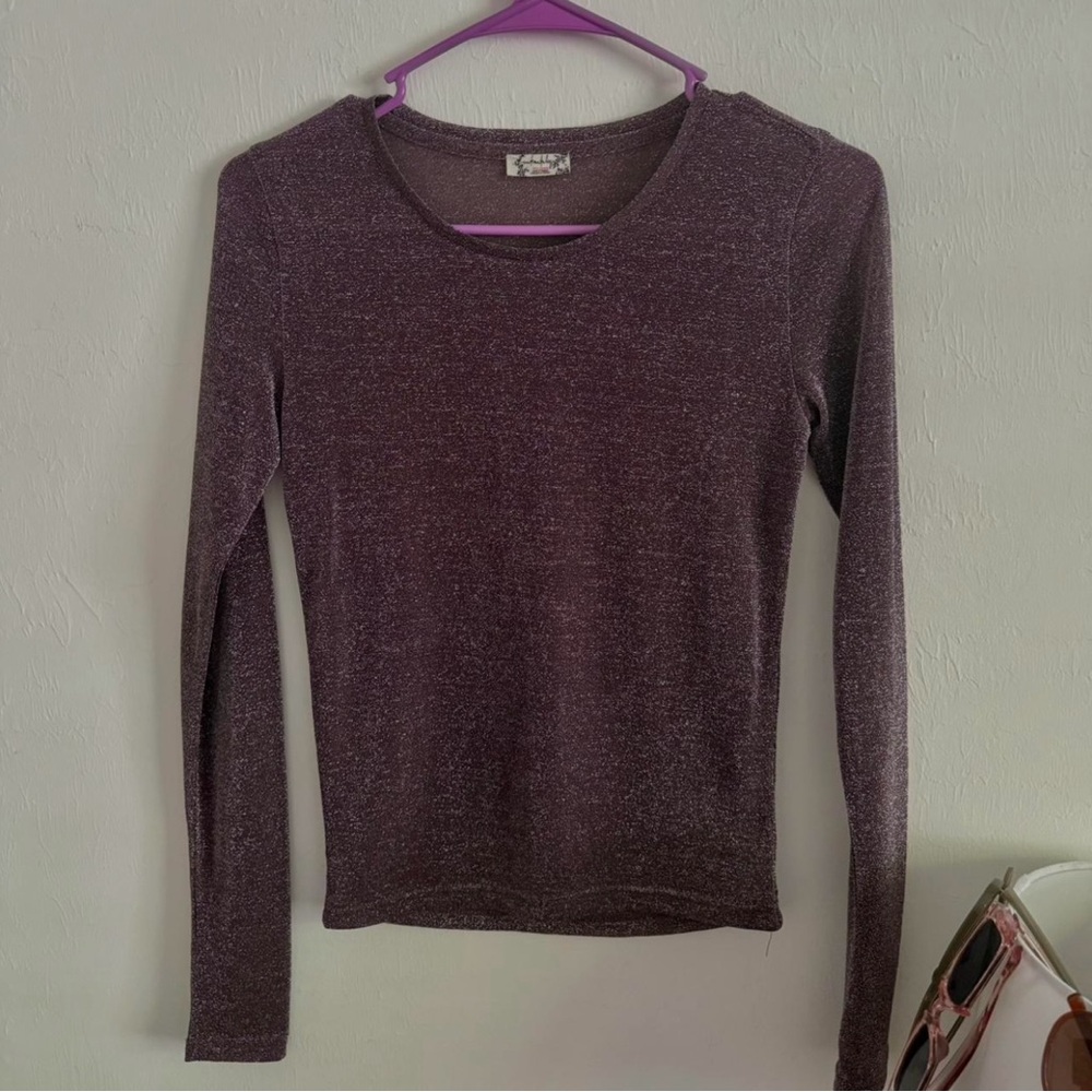 Free People Intimately Sparkly Long Sleeve Layer